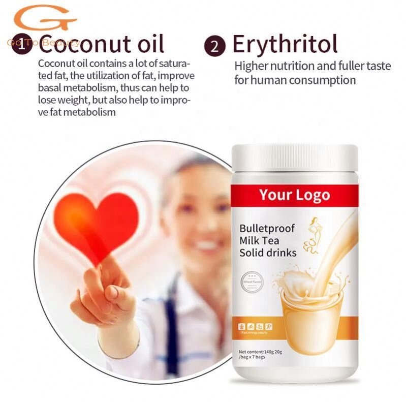 Gotobeauty Private label original flavor milk tea instant meal replacement shake milkshake powder Fat burning instant milk tea