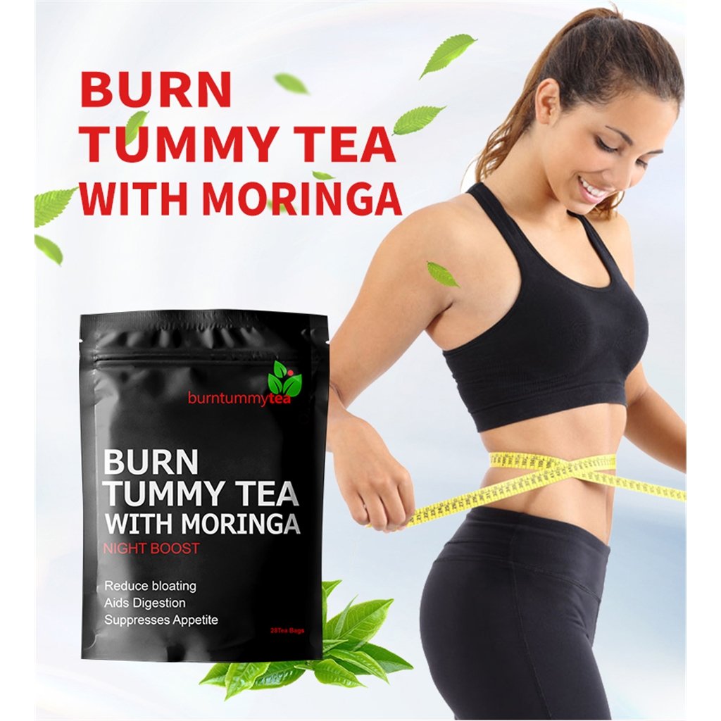 Burn Tummy Tea with Moringa Stomach Tea Constipation Colon Cleansing Weight Loss Tea