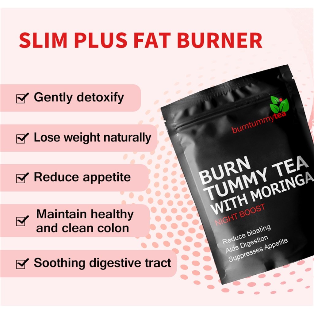 Burn Tummy Tea with Moringa Stomach Tea Constipation Colon Cleansing Weight Loss Tea