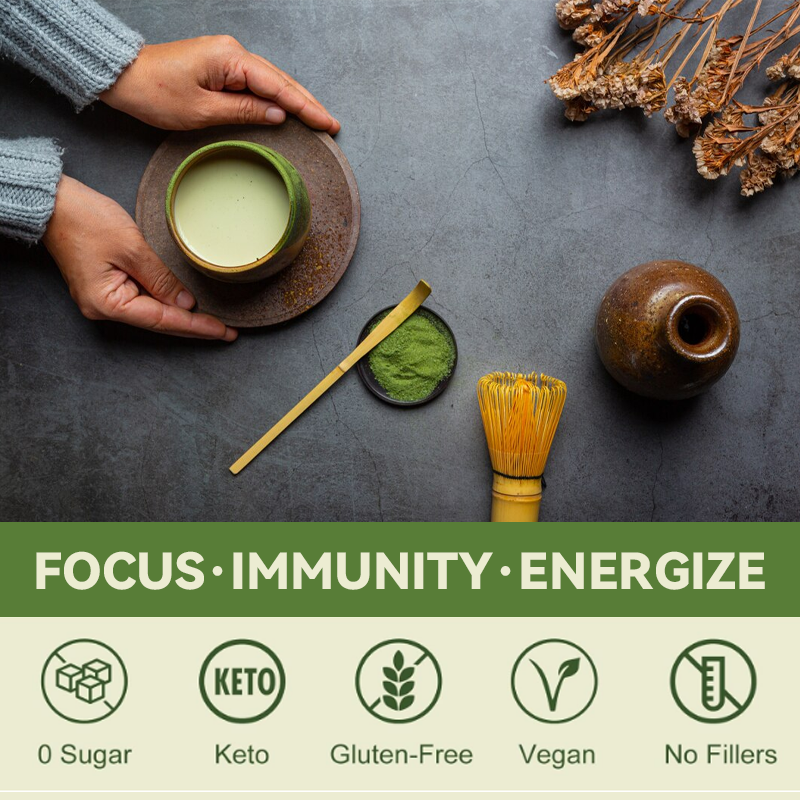 LIFEWORTH Organic Pure Wholesale Slim Matcha Green Tea Powder with Mushrooms
