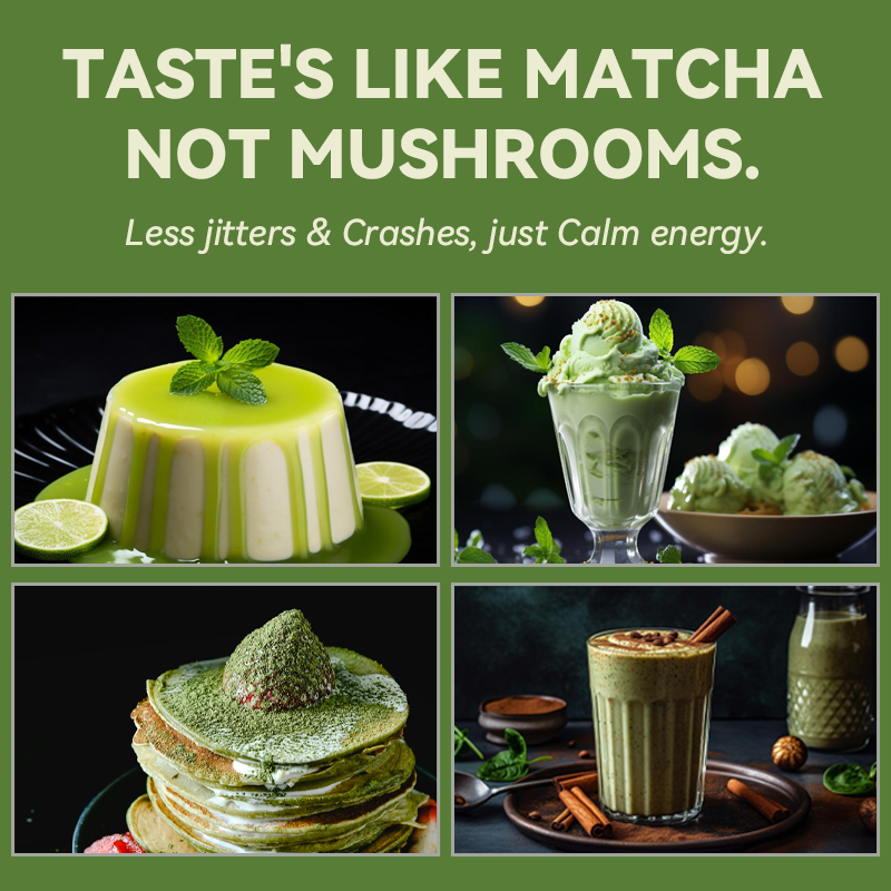LIFEWORTH Organic Pure Wholesale Slim Matcha Green Tea Powder with Mushrooms
