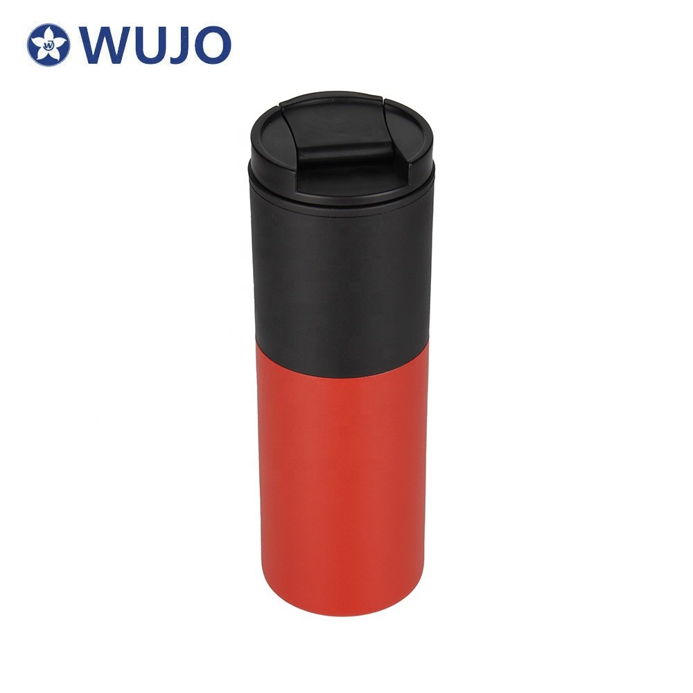Wholesale 450ml Portable 304 Stainless Steel Vacuum Flask plastic inner Insulated Thermos Water Bottle Coffee Tumblers Cups