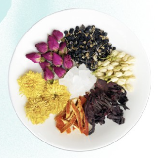 Private Label Herbal Beauty Tea Apple Flower Rose Hibiscus Skin Beauty Glow Tea