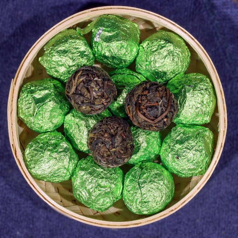 Customized Gift Packing Flowering tea Handmade Flowers mixed Puerh Tea ball Mixed flower tea ball