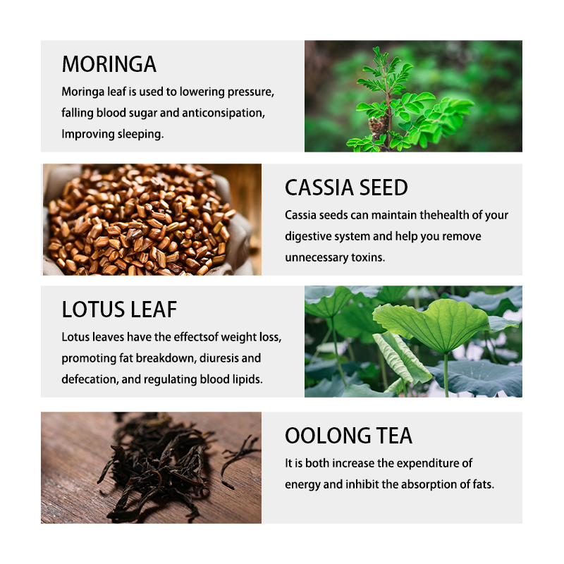 Herbal Slimming Tea with Moringa Chinese Fast Detox Diet Tea Burn Tummy Herb Tea