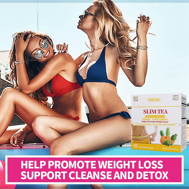 OEM Private Label Slim Tea Weight Management Herbal Supplement with Pineapple Cleanse and Detox Tea Bags