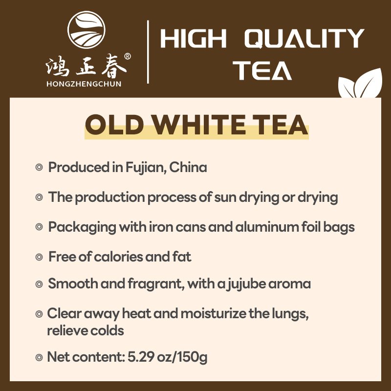 Chinese Health Tea Natural Organic Tea Bag 5.29 oz (150g) Reusable Sealed Canned Portable Old White Tea Biscuit shaped