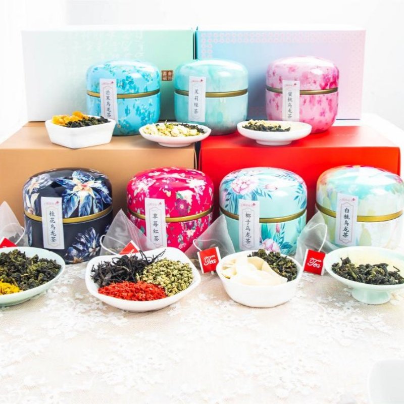 Honey Peach Oolong Small can tea single packaging Chinese beauty tea multiple flavors printed logo Gifts for friends