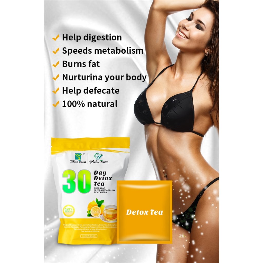 Lemon Flavor 30 Day Detox Tea Burn Tummy Tea Herbs Thin Senna Leaf Slimming Tea