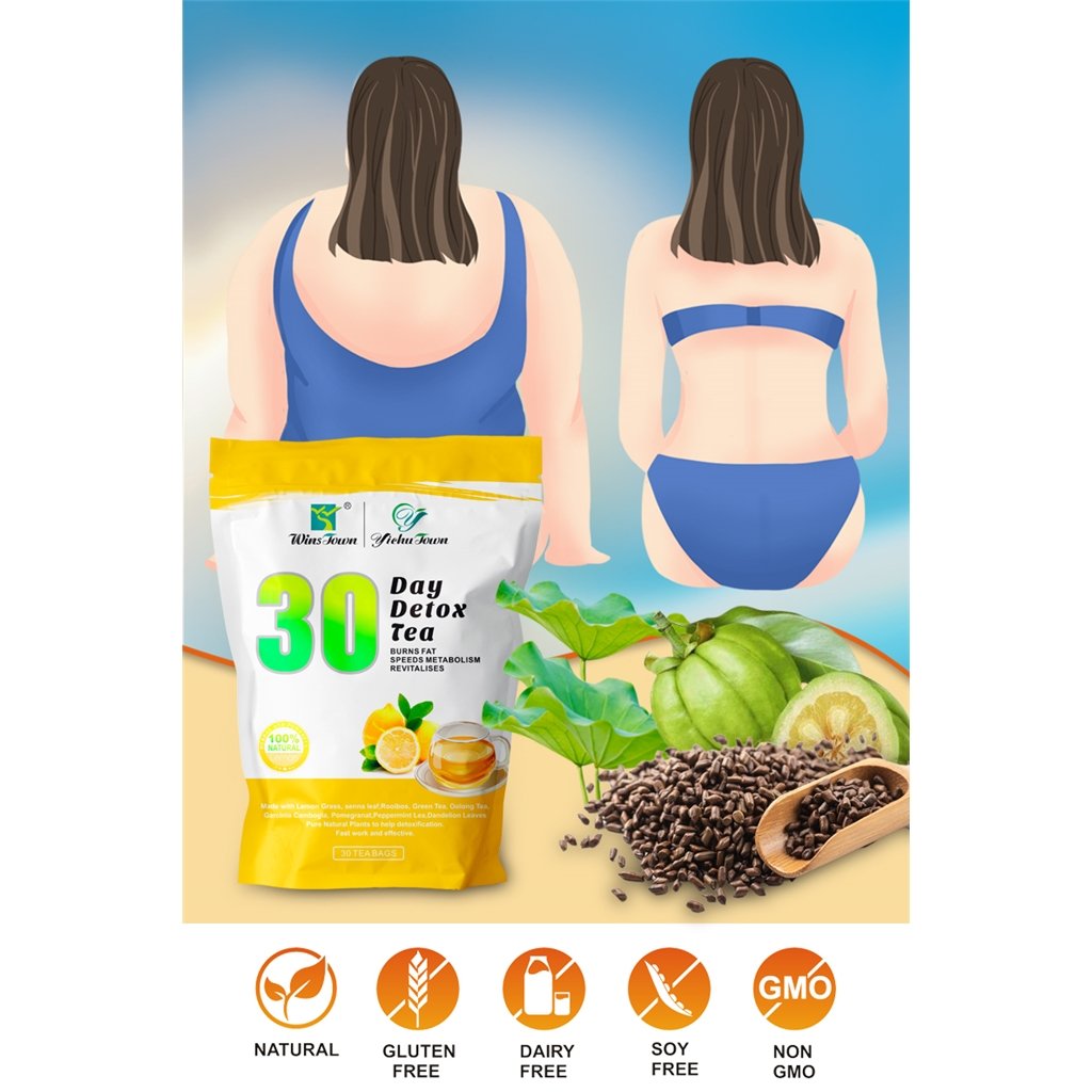 Lemon Flavor 30 Day Detox Tea Burn Tummy Tea Herbs Thin Senna Leaf Slimming Tea