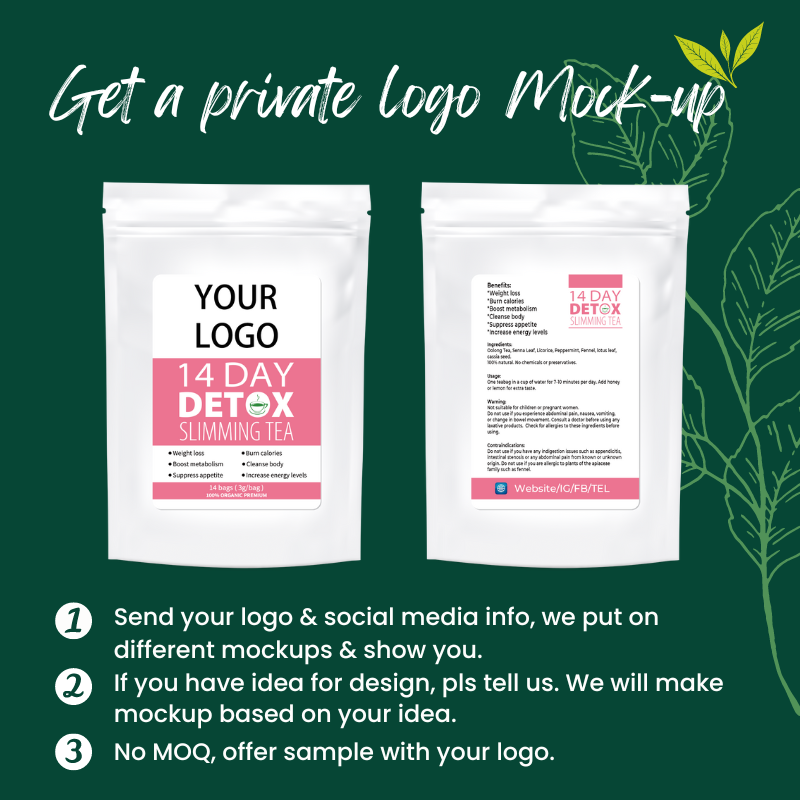 OEM private label 14 days detox tea