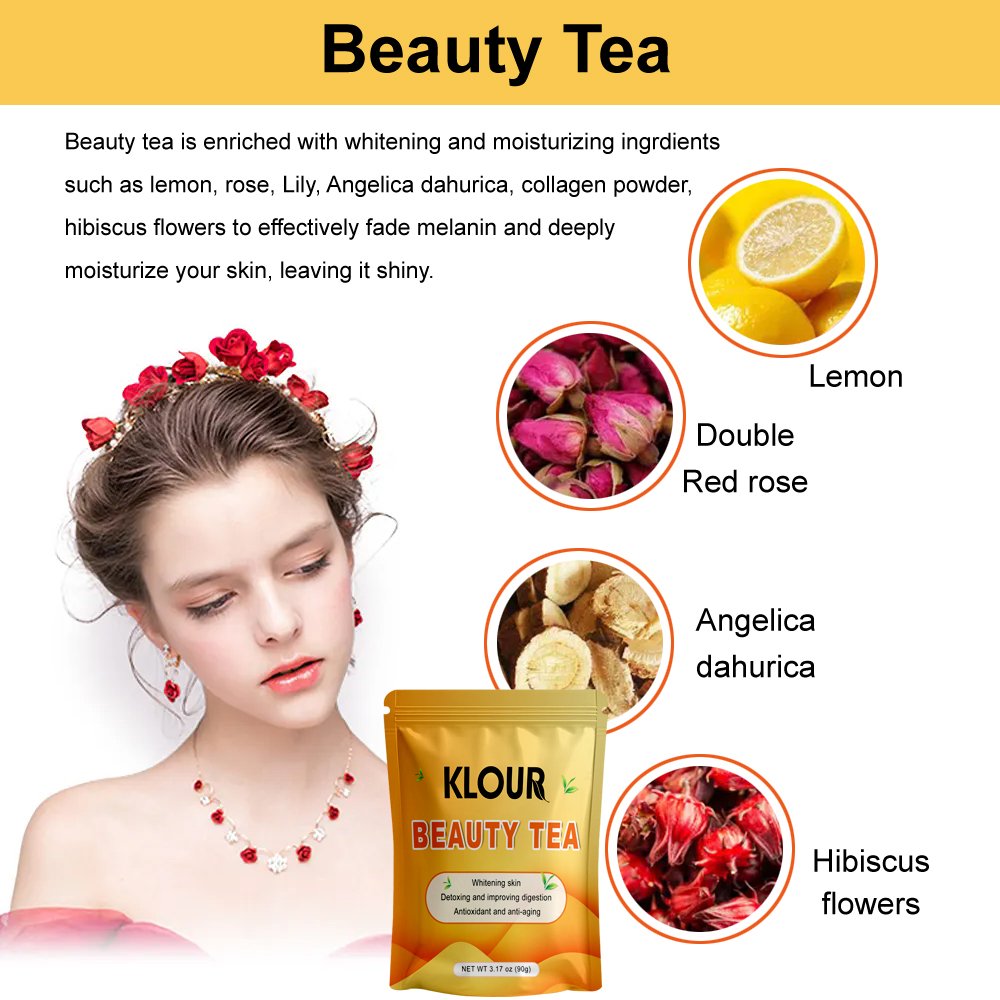Private Label Skin Beauty glow smooth tea skin white high quality herbal help people anti aging radiant white Tea