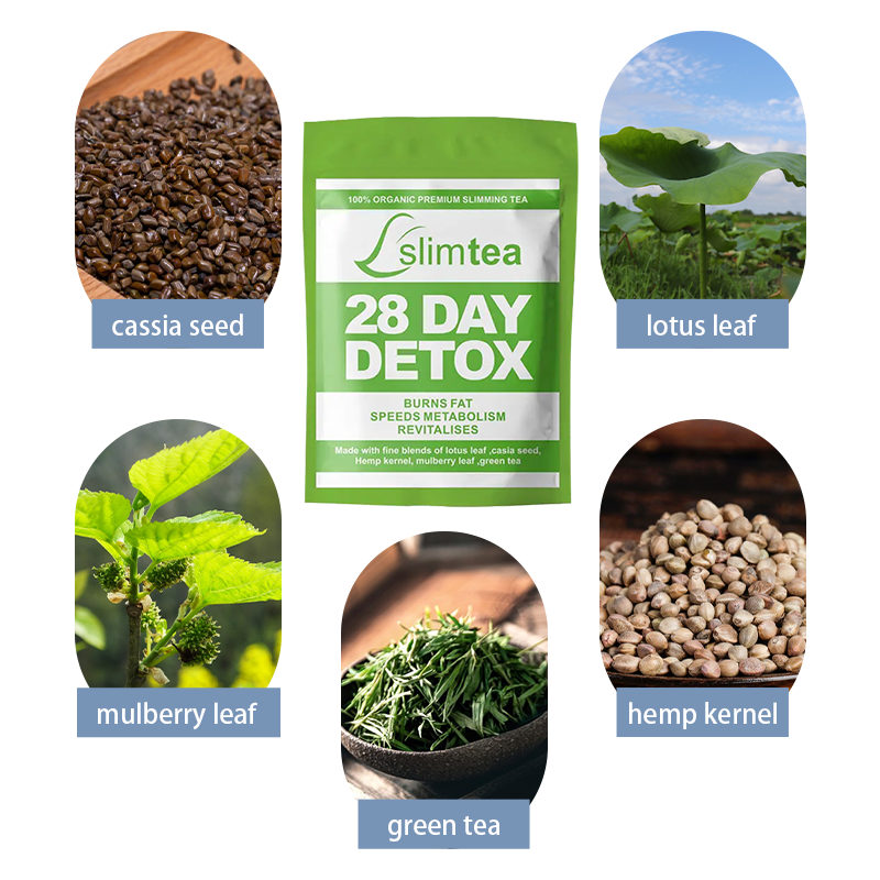 Chinese Herbal 28 Days Flat Tummy Detox Tea Weight Loss Burn Fat Waist Snatching Tablet Flat Slimming Tea