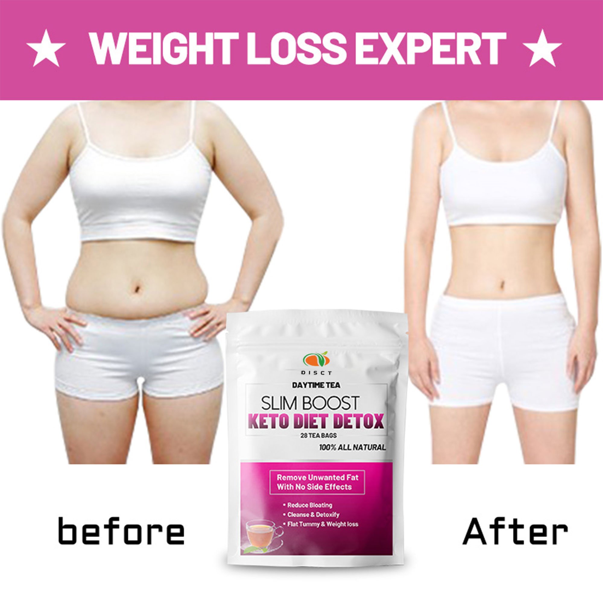 private label improve digestion colon cleanse weight loss Keto Diet Detox flat belly slimming Tea