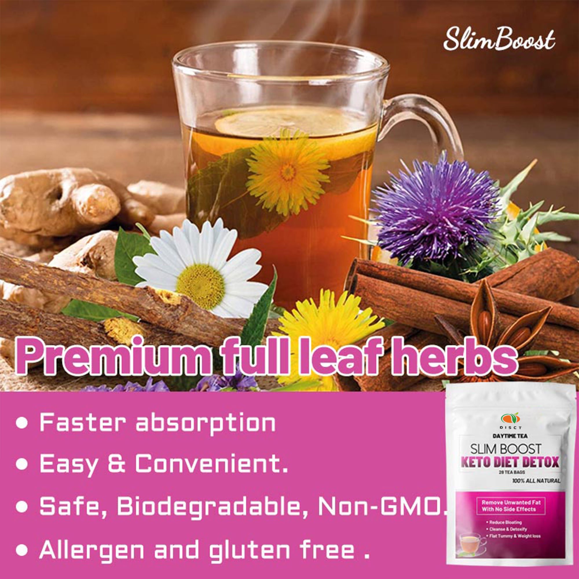 private label improve digestion colon cleanse weight loss Keto Diet Detox flat belly slimming Tea