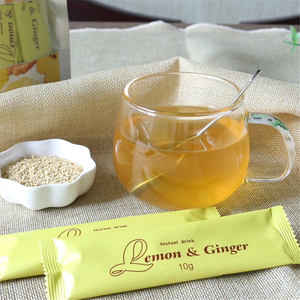 Weight loss detox lemon tea powder instant balm herbal grass honey ginger lemon tea for slimming