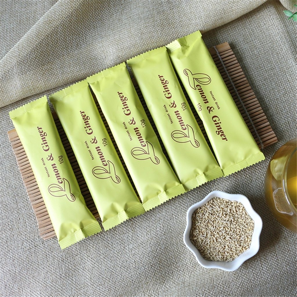 Weight loss detox lemon tea powder instant balm herbal grass honey ginger lemon tea for slimming