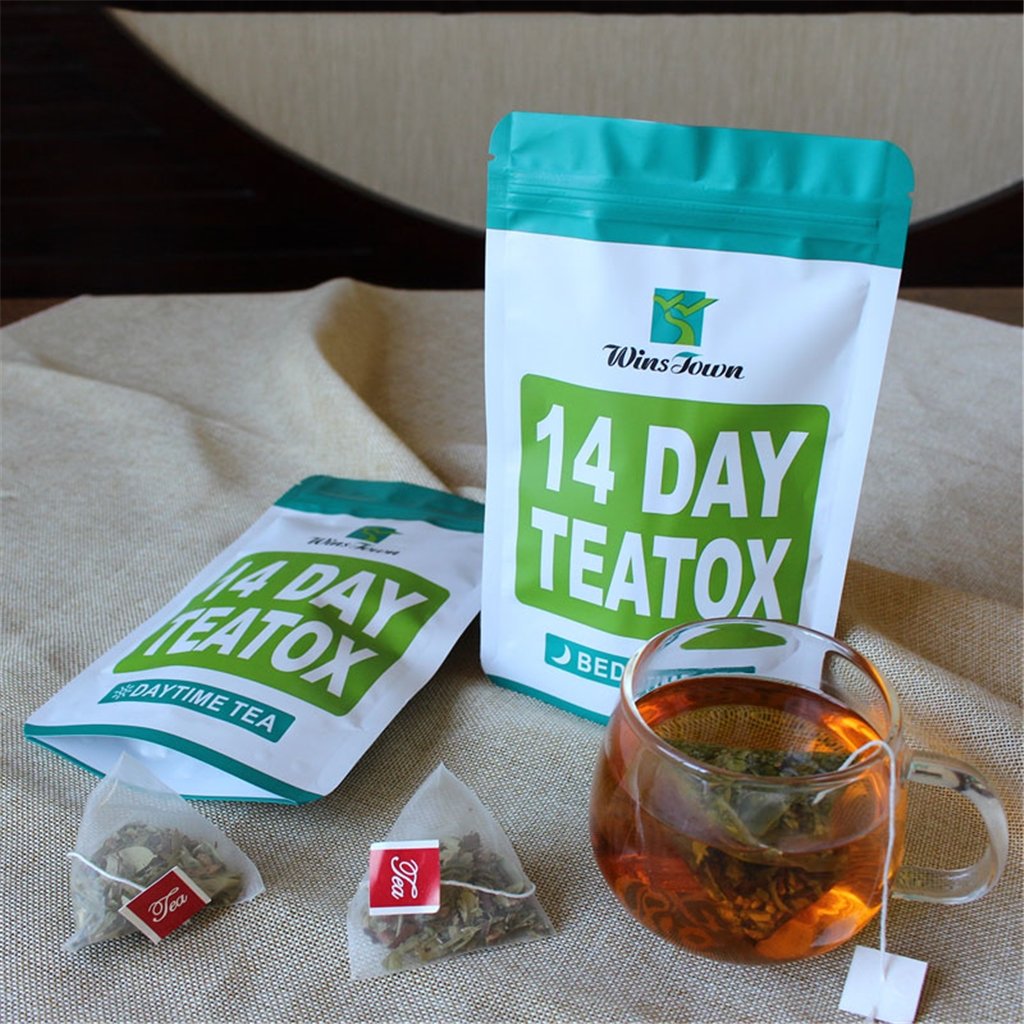14 day detox tea natural morning booster and night cleanse tea helps allivate bloating and booster energy slim weight loss