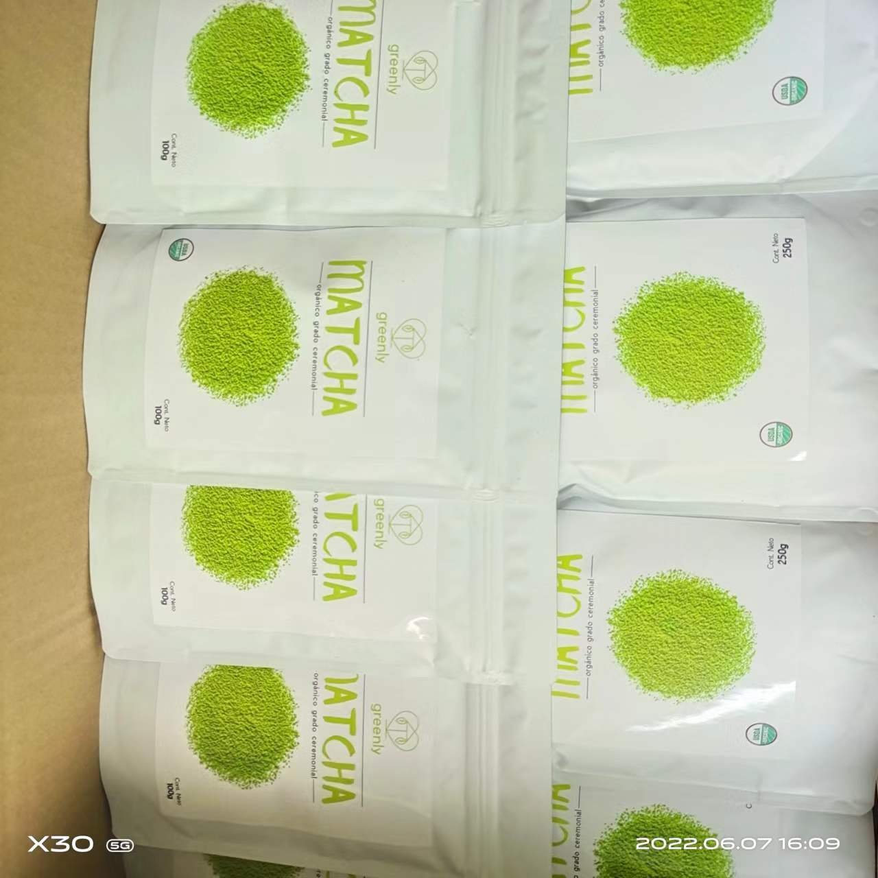 Wholesale Supplier's Ceremonial Grade Organic Blueberry Flavor Matcha Green Tea Powder Slimming Tea Custom Cups Bottles New