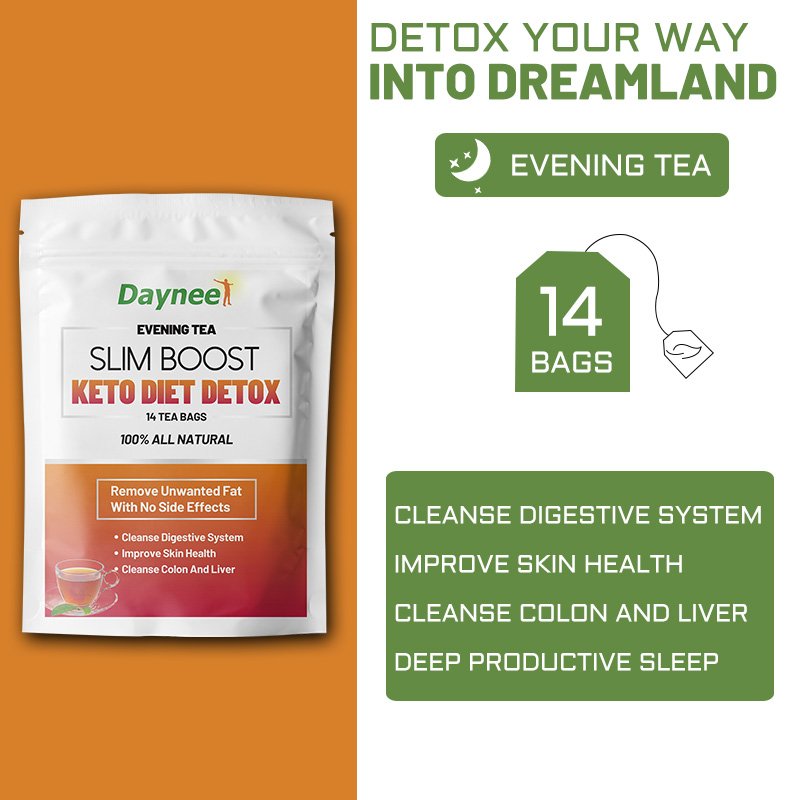 Slim boost Keto Diet Detox tea bag Custom Flat Tummy organic herbal weight loss slimming Tea with evening and daytime
