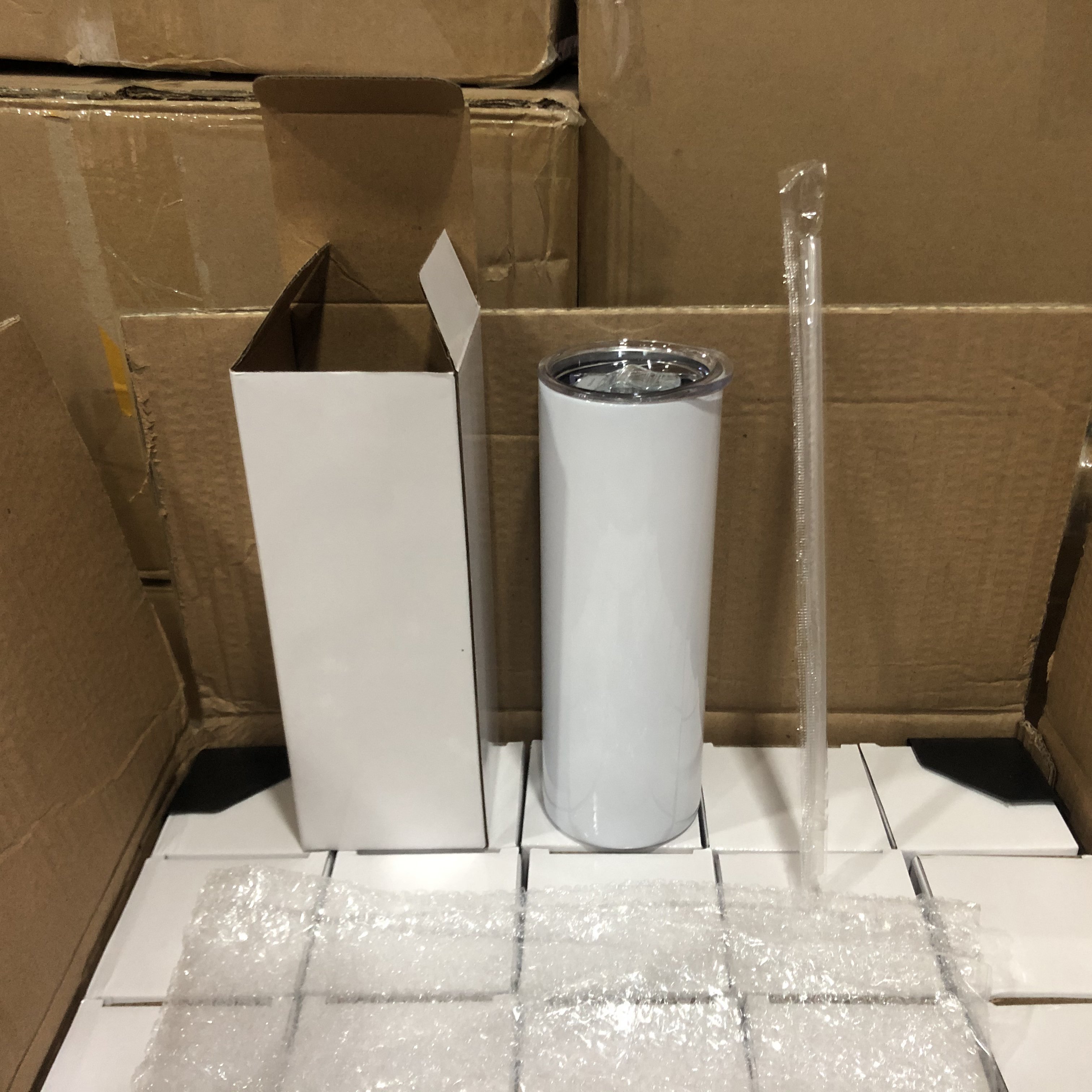 20oz Sublimation Tumblers Straight Insulated White Water Cups Tea blank sublimation tumbler Wine Tumbler Mug Bulk