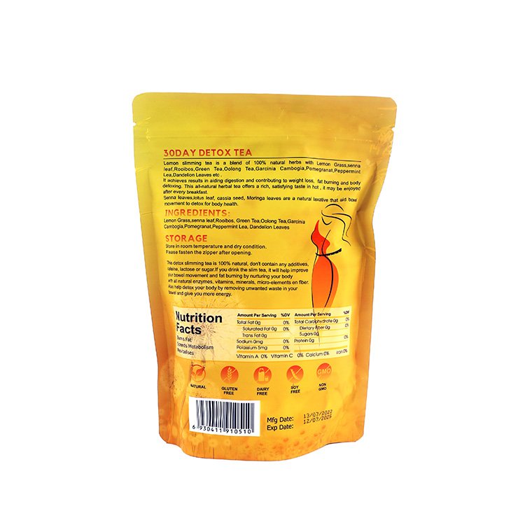 New style Lemon taste 30 Loss Weight fat days Detox Slimming Tea For weight loss
