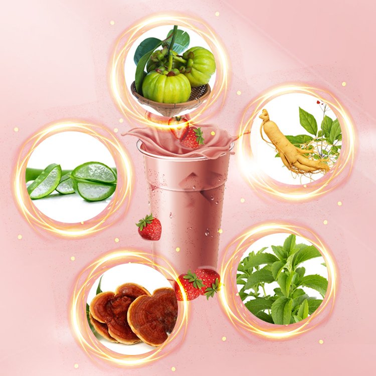 Slimming milk tea healthcare supplements weight loss milkshake Meal Replacement Powder strawberry flavor slim milk tea