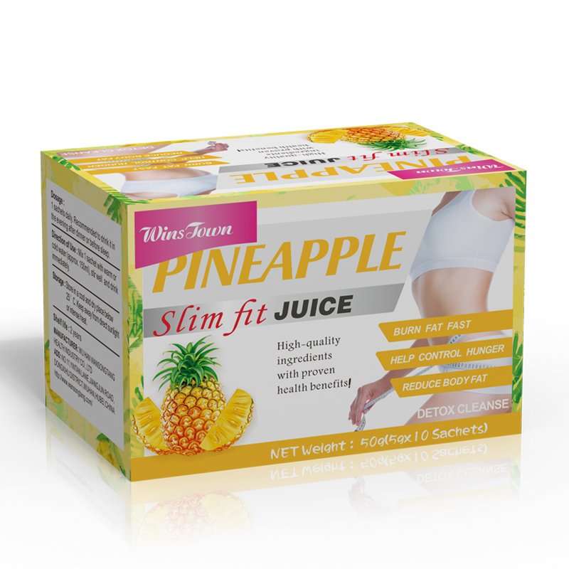 Nature fruit flavor help women less weight flat belly detox improve body shape 10 sachets diet drink pineapple juice