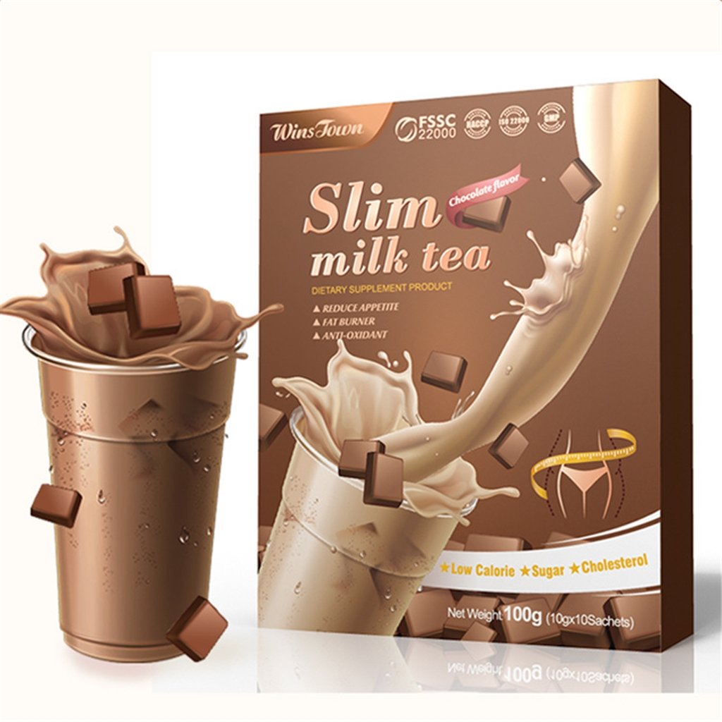 Slim Milk Tea Meal replacement nutrition shake powder slimming burn diet Detox fat burner tea