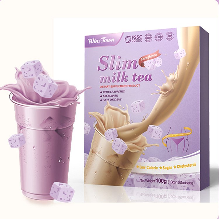 Private label Slim Milk Tea Meal replacement shake powder weight loss diet fat burner slimming milk tea