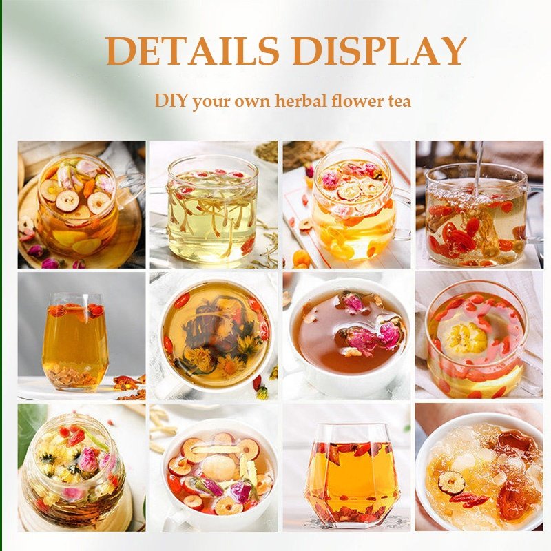 Skin Glow | Detox Wholesale Natural Bulk Blended Custom Logo Tin Pack 40 Flavors Dried Chinese Herbs Traditional TCM Herbal Tea