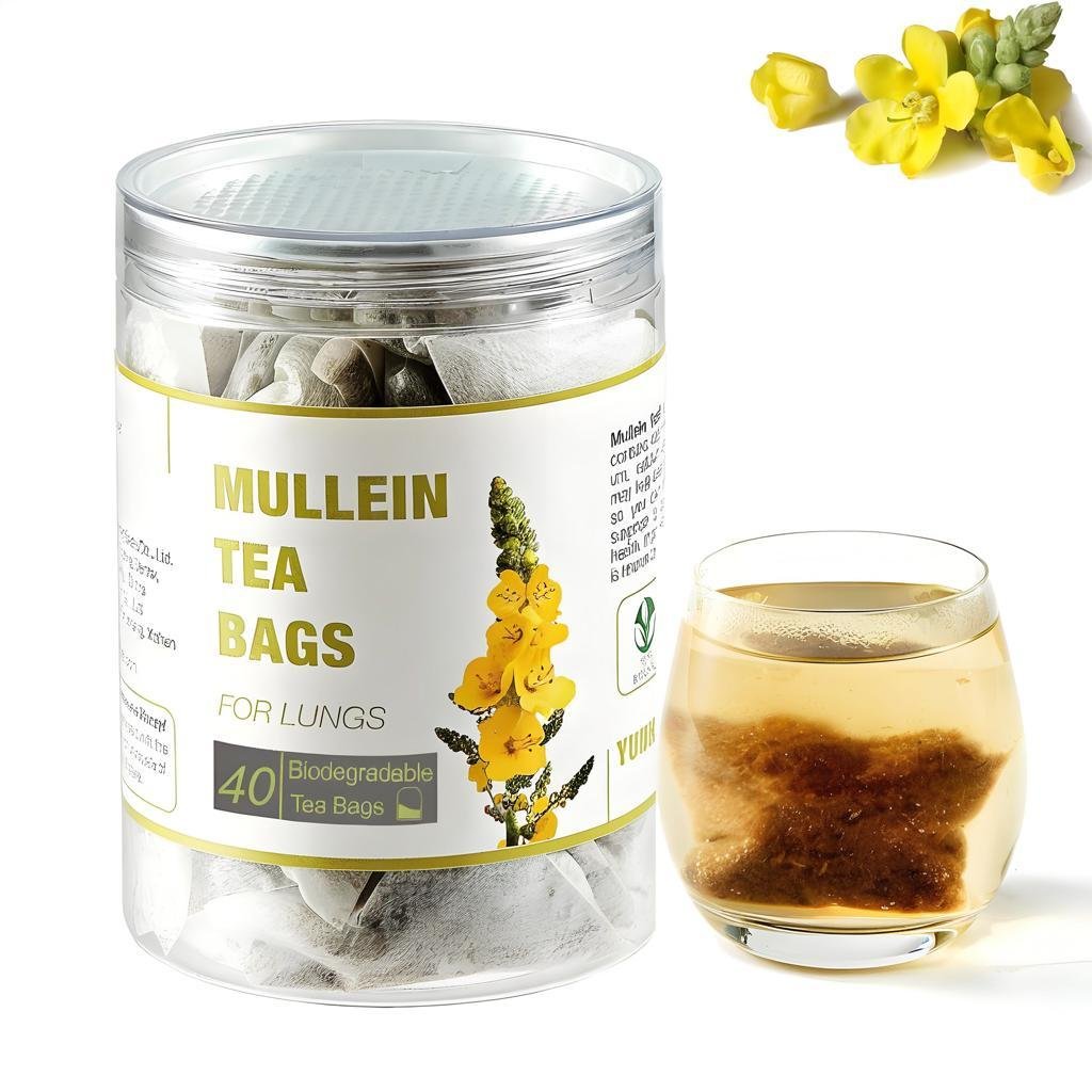 Cross-Border Mullein leaf Tea Fresh Flower Lungs Detox Caffeine-Free Slimming Boxed Bulk Packaging