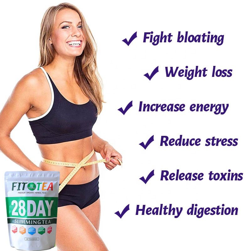 OEM 28 days fit tea Detox Slim tea bags flat tummy weight loss slimming tea belly fat burn