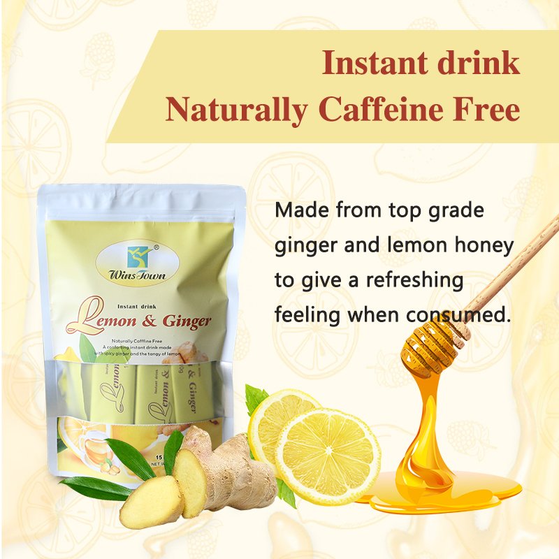 OEM Custom Lemon Ginger Tea Instant Slimming Beauty Skin Detox Flower Tea Blended Nutritious Vitamin Nutrition Instant tea