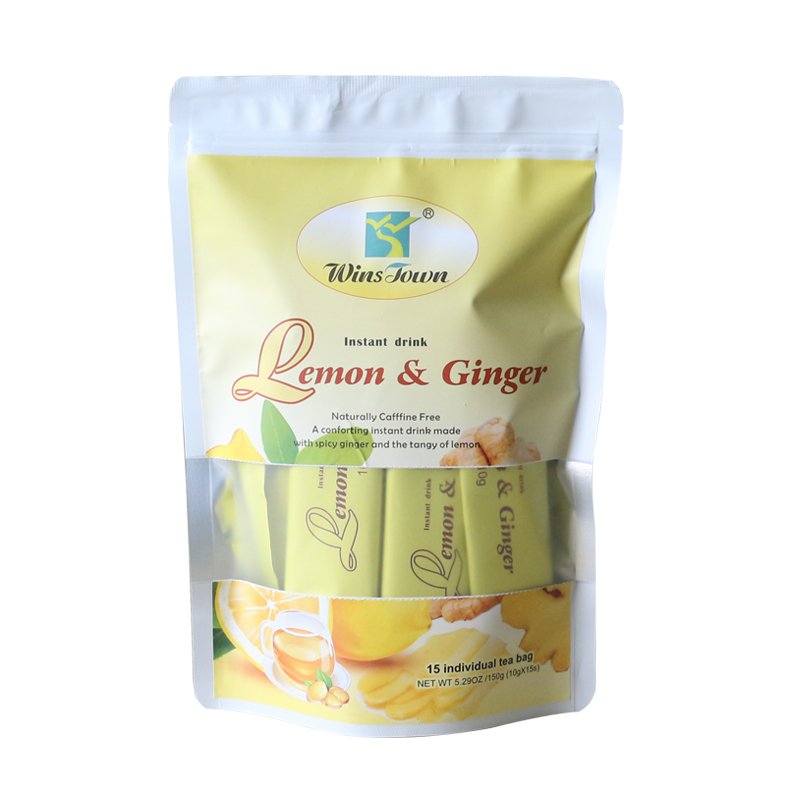 OEM Custom Lemon Ginger Tea Instant Slimming Beauty Skin Detox Flower Tea Blended Nutritious Vitamin Nutrition Instant tea