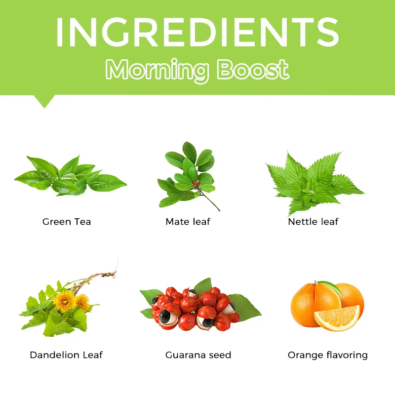 OEM ODM natural morning booster and night cleanse tea helps allivate bloating and booster energy slim weight loss Detox tea