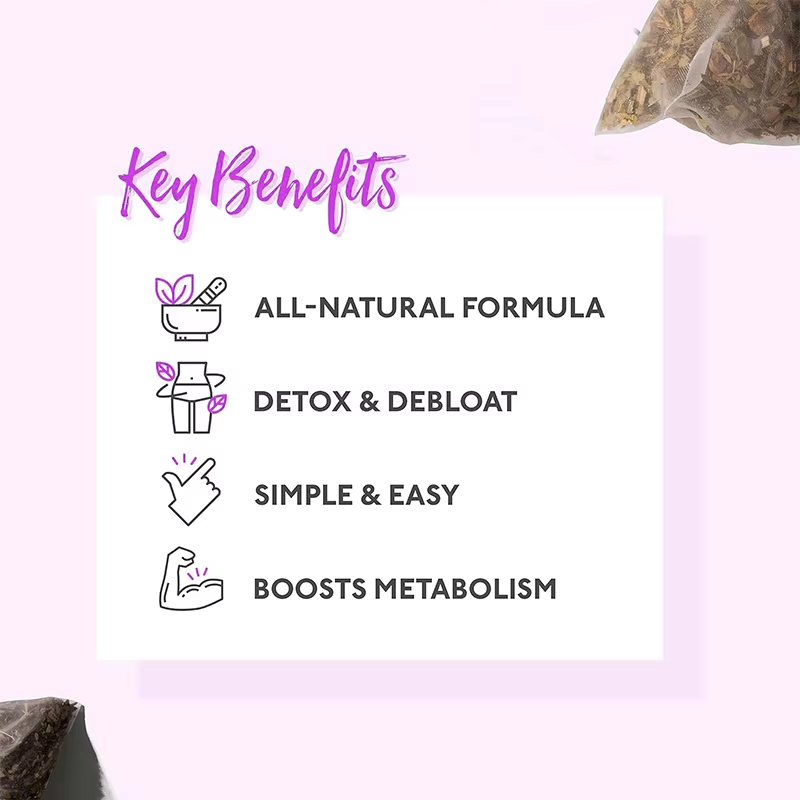 OEM ODM natural morning booster and night cleanse tea helps allivate bloating and booster energy slim weight loss Detox tea