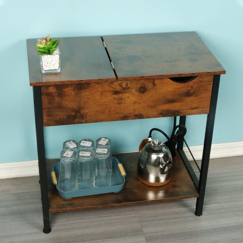 black tea table coffee table storage multifunction corner kitchen store cabinet