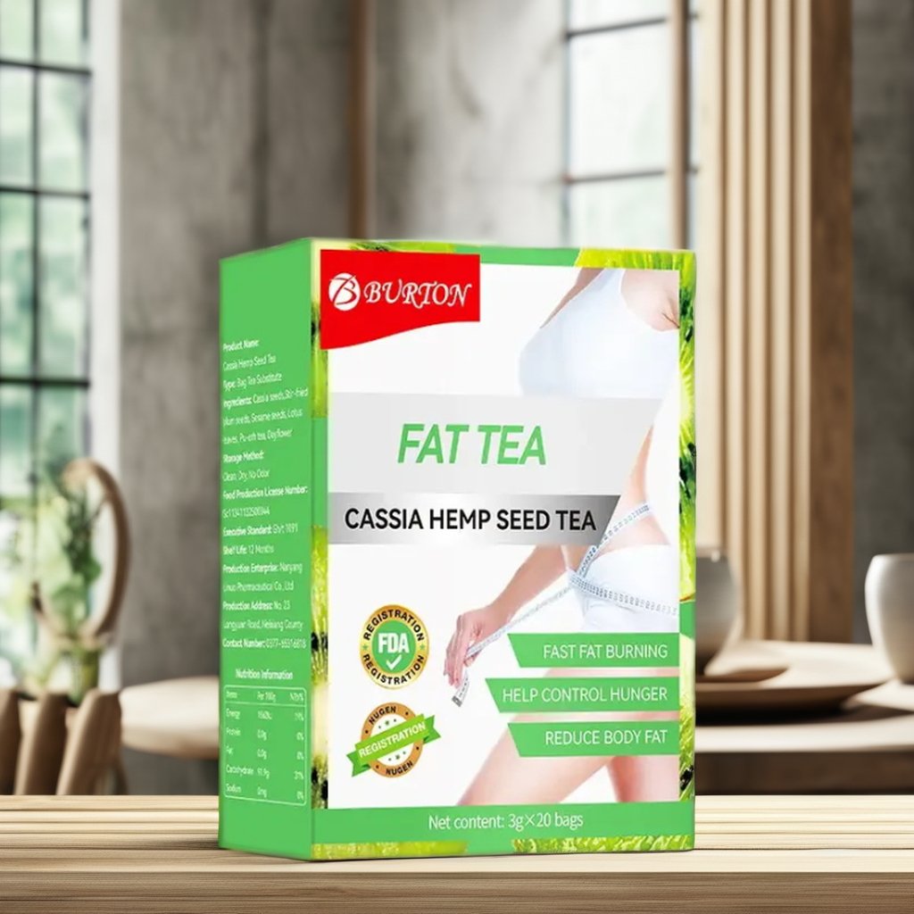 Hot Selling with Private label custom cassia seed flavored Slim adults slimming tea 20 tea bags per box fat tea