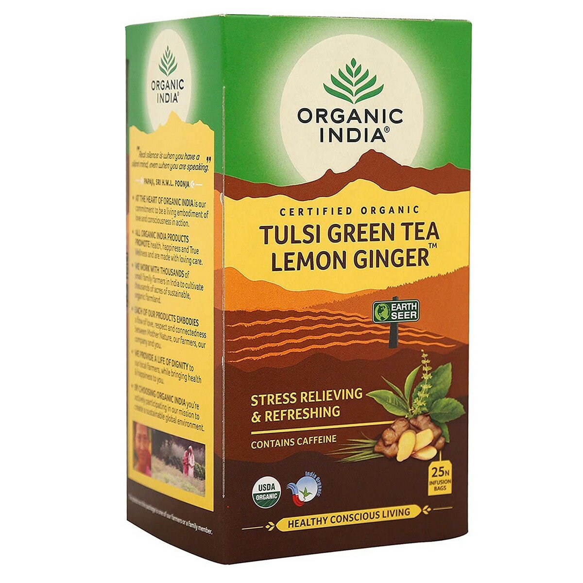 100% Organic India Certified Classic lemon Slimming Tea For Weight Loss