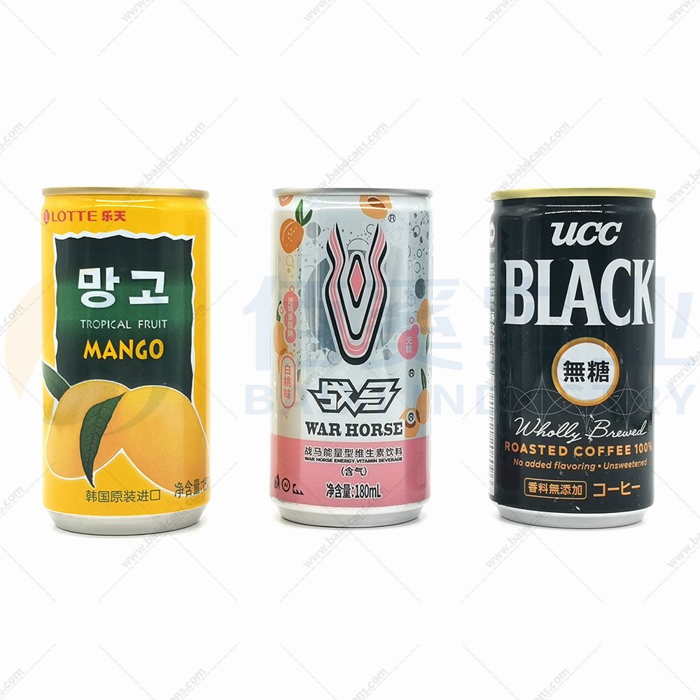 Custom Slim 190ml Empty Aluminum Cans Beverage With Sot 200 Lids