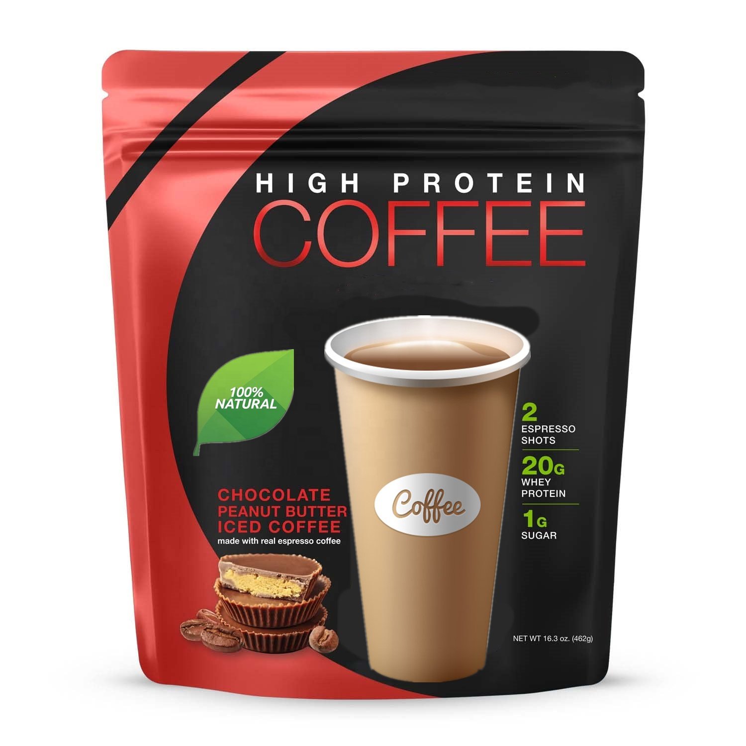 Vegan High Protein Coffee ,Mocha, Cinnamon,Caramel,Chocolate and Vanilla flavor