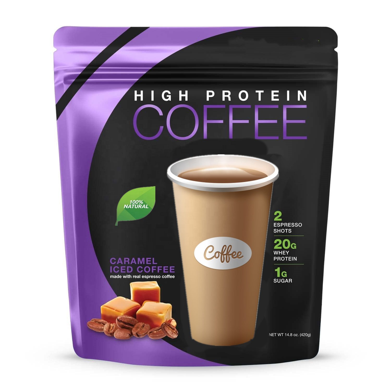 Vegan High Protein Coffee ,Mocha, Cinnamon,Caramel,Chocolate and Vanilla flavor