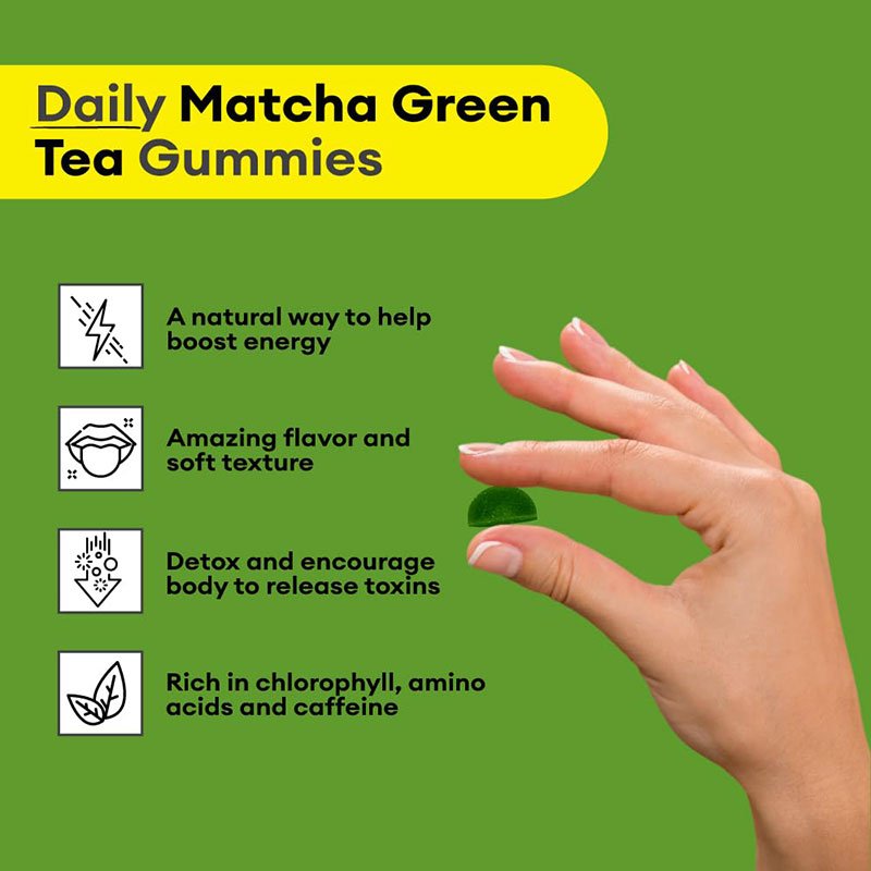 OEM Matcha Green Tea Weight Loss Gummies Detox And Debloat Matcha Green Tea Extract Gummy For Women