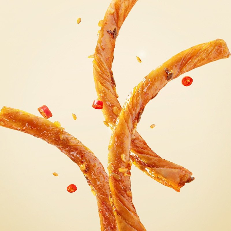 Classic Spicy Chili Bean Strip Snacks Popular Fresh Soybean Product in Bag Packaging