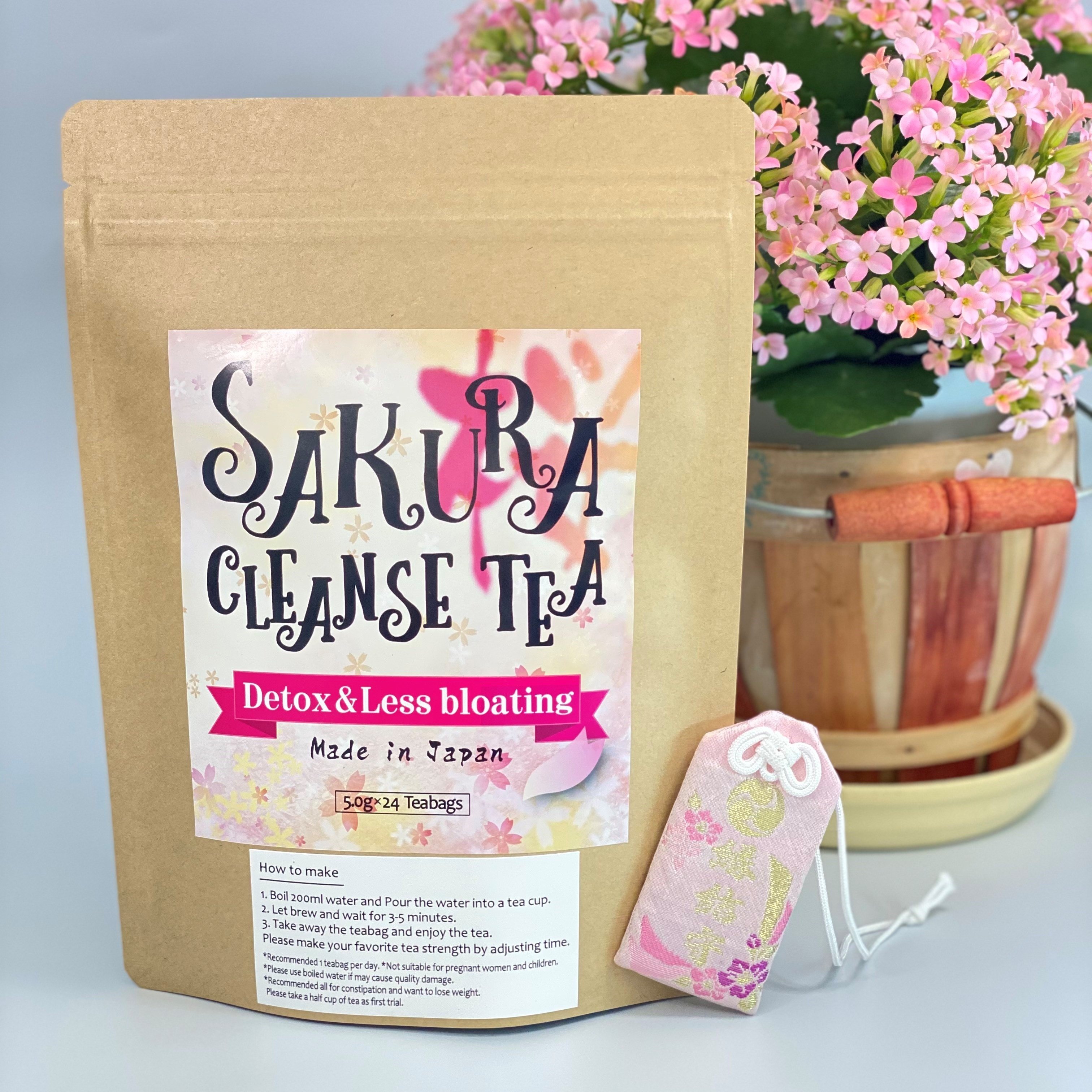 Health & medical japan SAKURA slimming tea for diet weight loss slim fit skinny detox soft drink made in japan oem private label