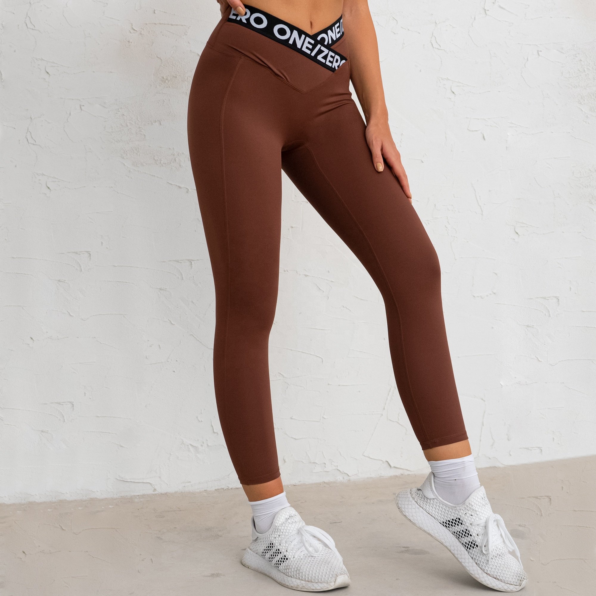 Pt sports Latest Letters Waist Leggings V Shape Slim-Looking Gym Yoga Wear Women Girls' style One Piece Good Feelings