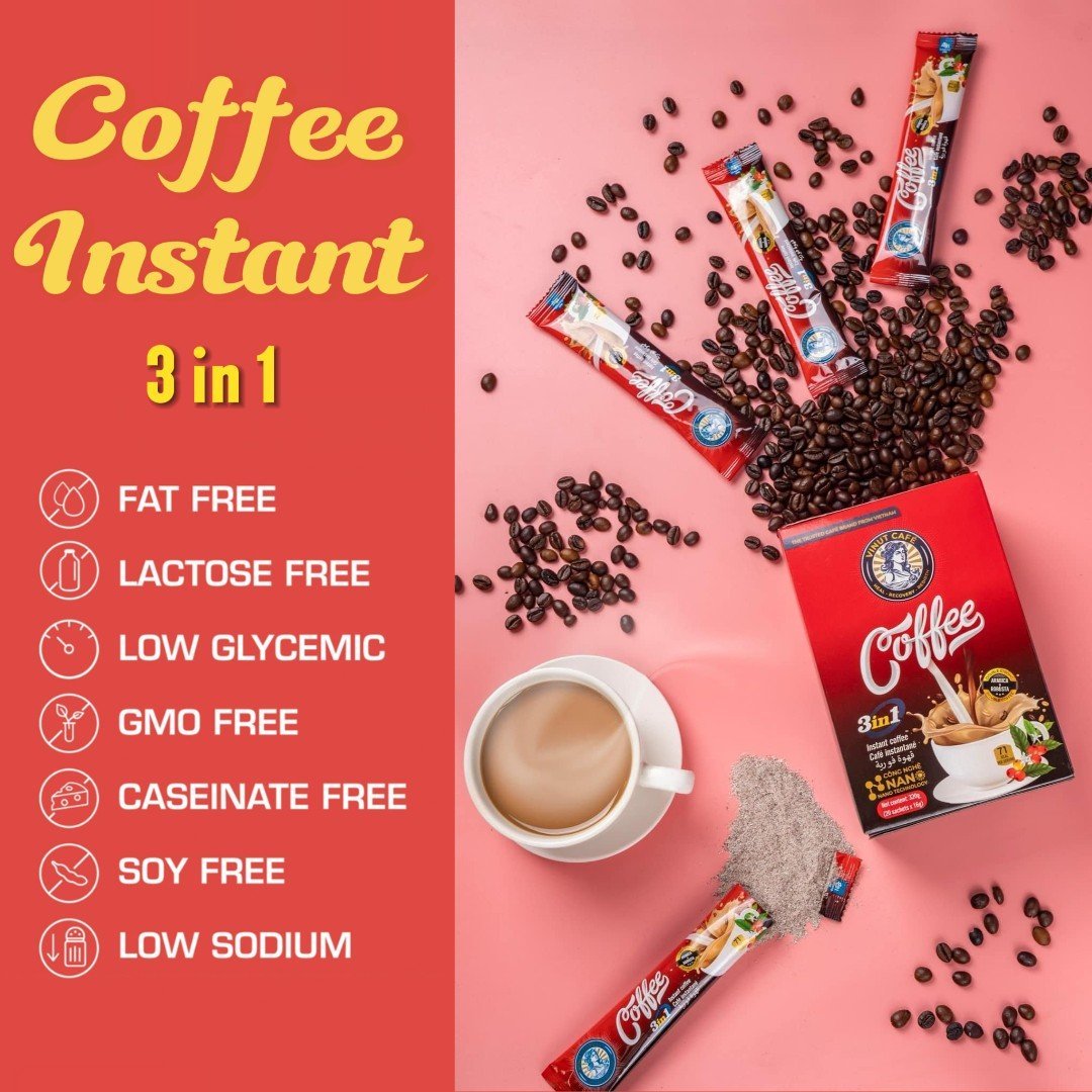 Private Label OEM - Healthy Extract Powder Organic Arabica Coffee 3 in 1 - Freeze Dried Cafe - Factory Beverage From Vietnam