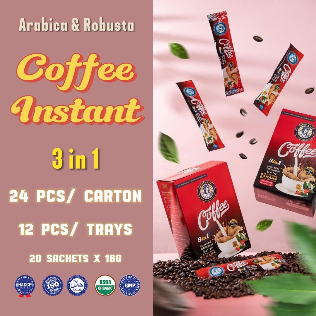 Private Label OEM - Healthy Extract Powder Organic Arabica Coffee 3 in 1 - Freeze Dried Cafe - Factory Beverage From Vietnam