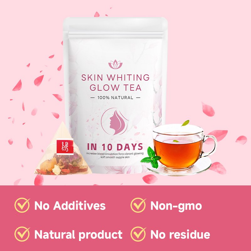 Daily Wellness Tea Glow Healthy Skin Flavored Glowing Green Tea and health skin whitening tea bag